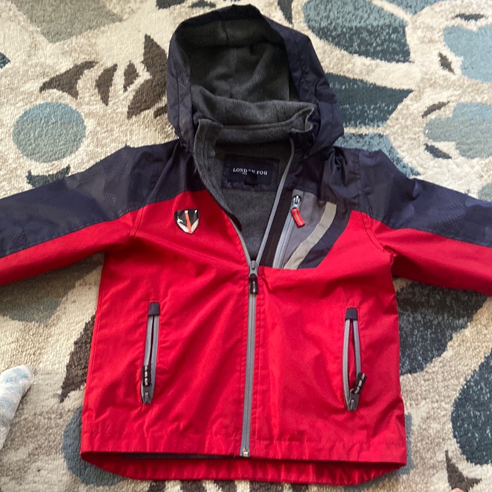 Kids London fog kid weight hooded jacket